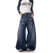 Washed Relaxed Wide-Leg Jeans