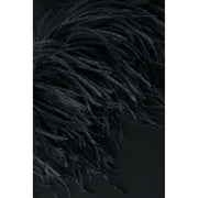 Feather-Cuff Cutout Midi Dress