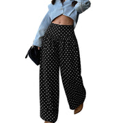 Polka-Dot Wide-Leg Trousers