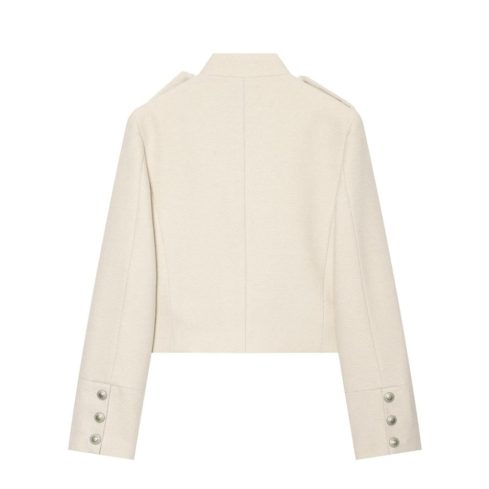 Textured Stand-Collar Jacket
