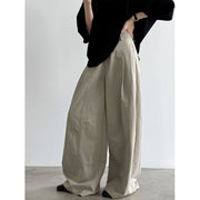Pleat-Front Wide-Leg Trousers