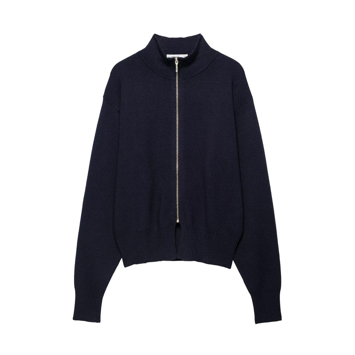 Relaxed Zip Knit Jacket