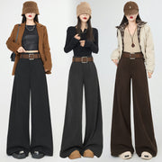Draped High-Waist Trousers