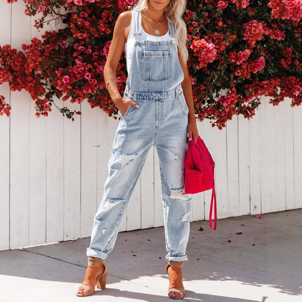Relaxed Denim Dungarees