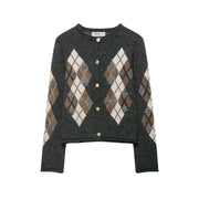 Argyle Knit Cardigan