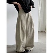Pleat-Front Wide-Leg Trousers