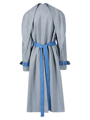 Contrast-Panel Long Coat