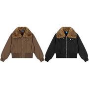 Teddy-Collar Zip Jacket