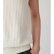 Open-Knit Polo Vest