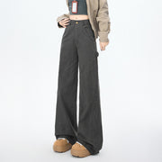 High-Waist Cargo Trousers