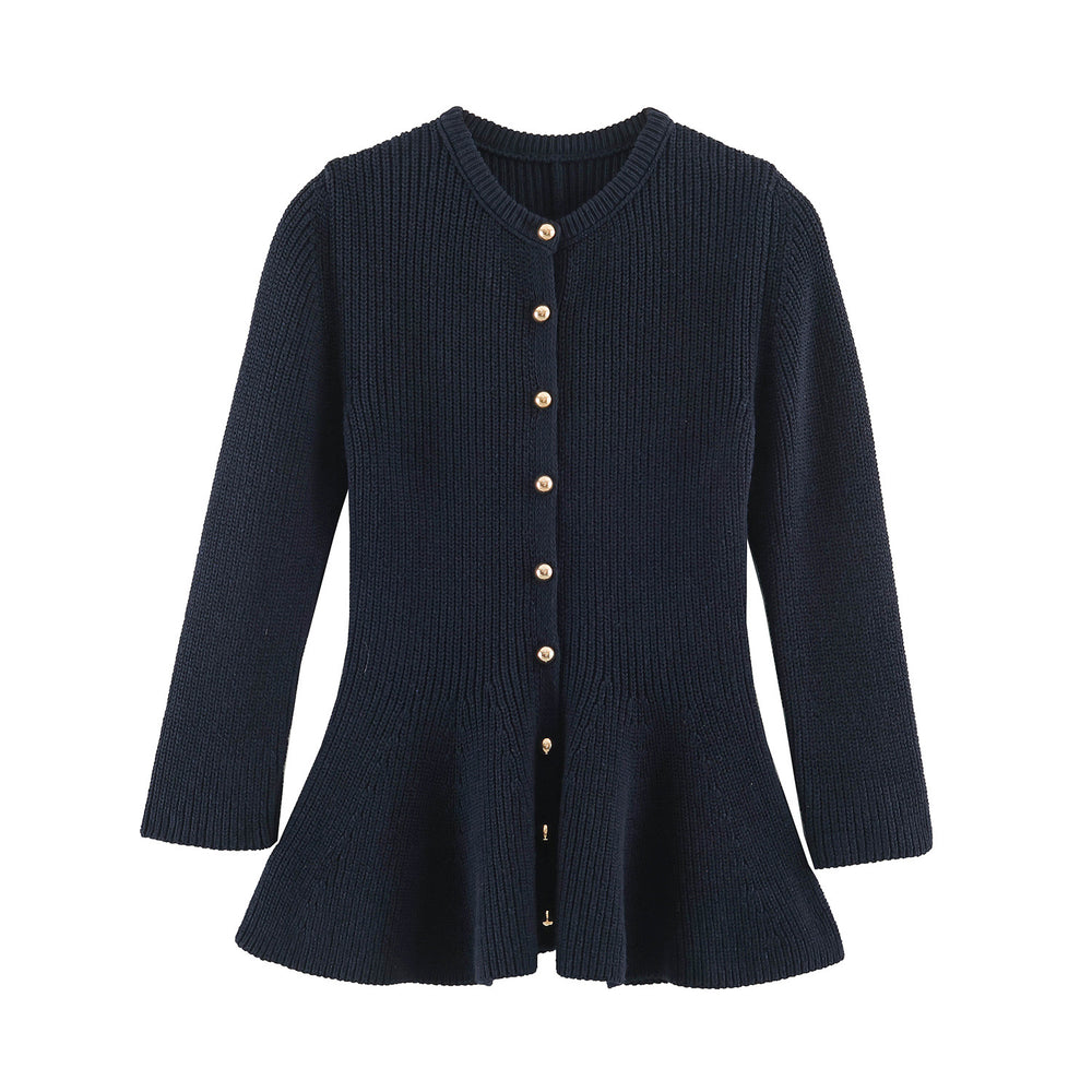 Peplum Knit Cardigan
