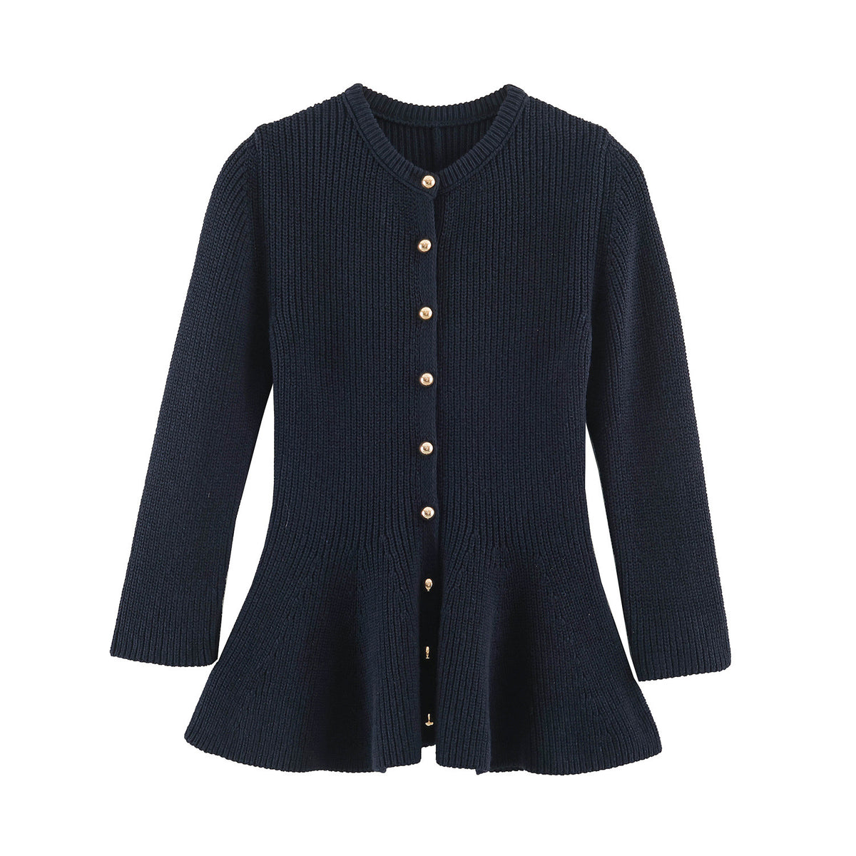 Peplum Knit Cardigan