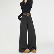 Draped High-Waist Trousers