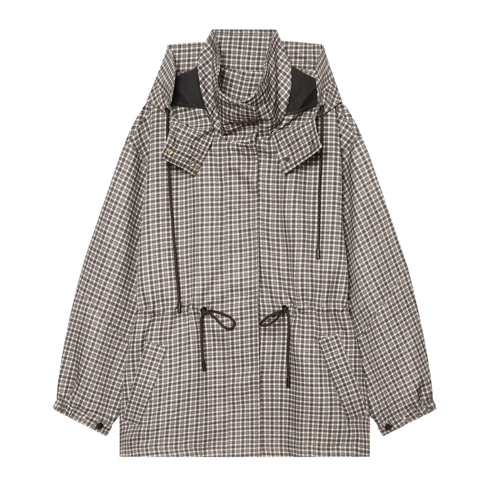 Hooded Check Jacket