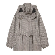 Hooded Check Jacket
