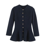 Peplum Knit Cardigan