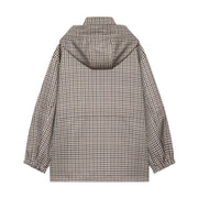 Hooded Check Jacket