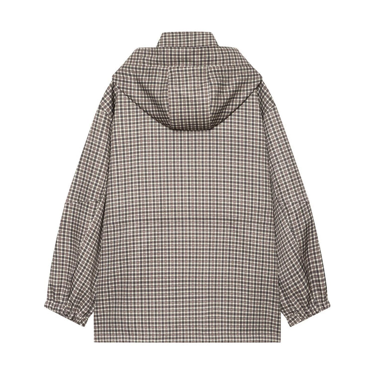 Hooded Check Jacket