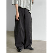 Curved-Seam Wide-Leg Trousers
