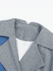 Contrast-Panel Long Coat