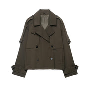 Cropped Double-Breasted Trench