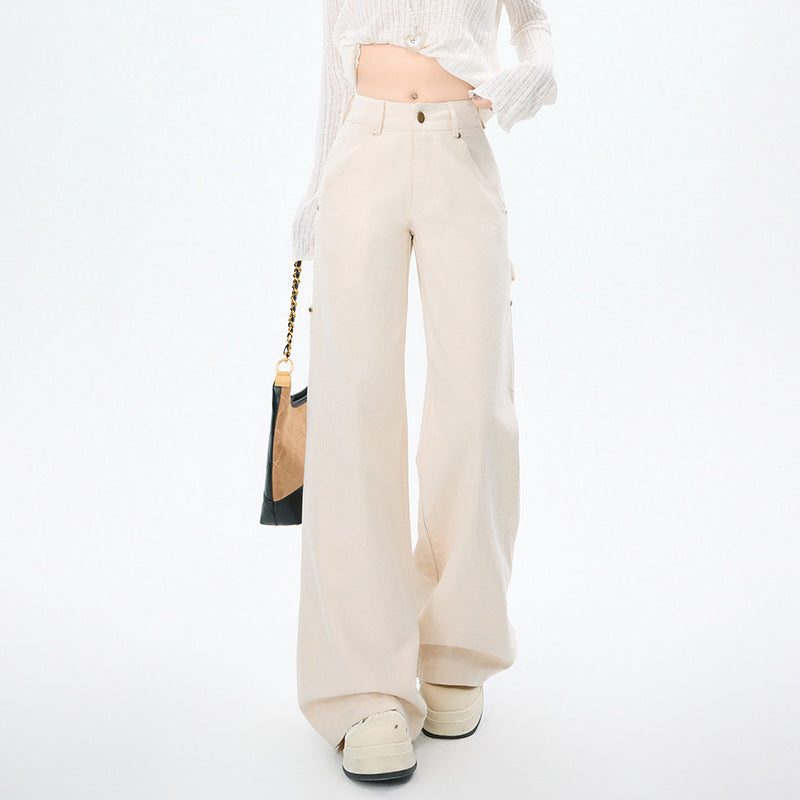 High-Waist Cargo Trousers