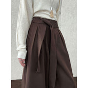 Belted Pleat-Front Trousers