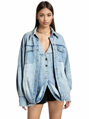 Relaxed Denim Shirt Jacket