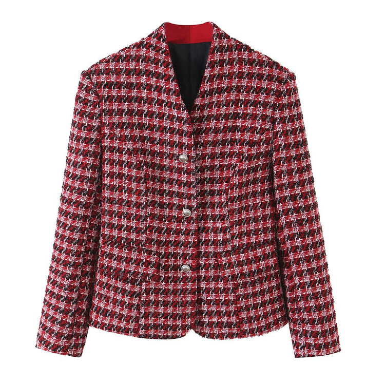 Checked Tailored Blazer
