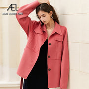 Scarf-Detail Belted Coat