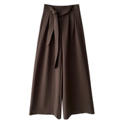 Belted Pleat-Front Trousers