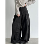 Pleat-Front Wide-Leg Trousers