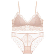 Floral Lace Bralette & Brief Set