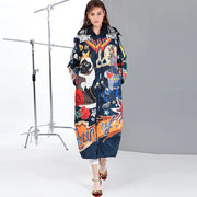 Graphic Print Longline Puffer