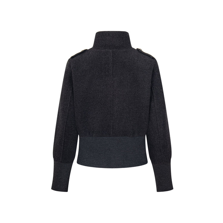 Fitted Stand-Collar Jacket