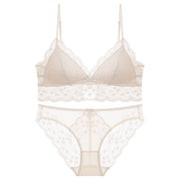 Floral Lace Bralette & Brief Set