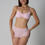 Bow-Trim Bralette & Shorts Set