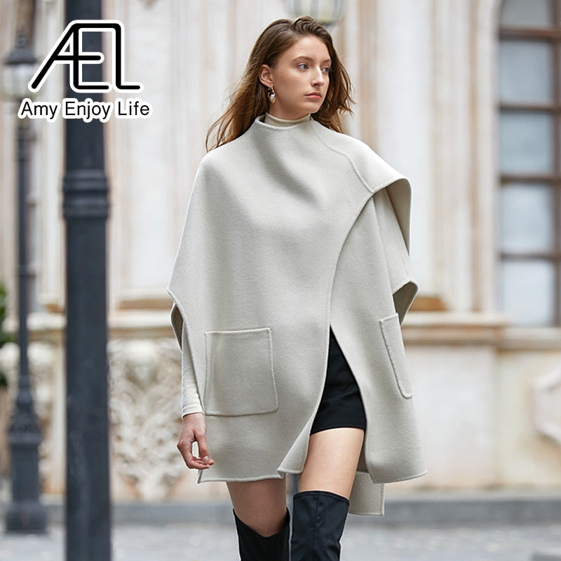 Asymmetric Cape Coat