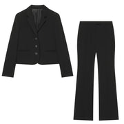 Tailored Blazer and Flared Trouser Set