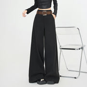 Draped High-Waist Trousers