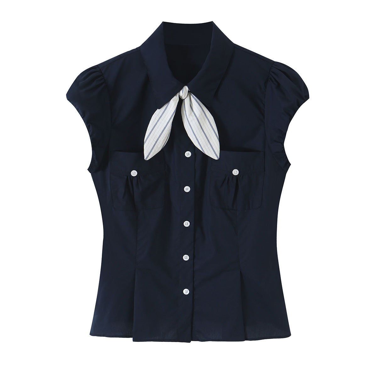 Bow-Detail Fitted Blouse