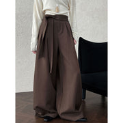 Belted Pleat-Front Trousers