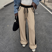 Contrast-Cuff Joggers