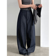 Draped Wide-Leg Trousers