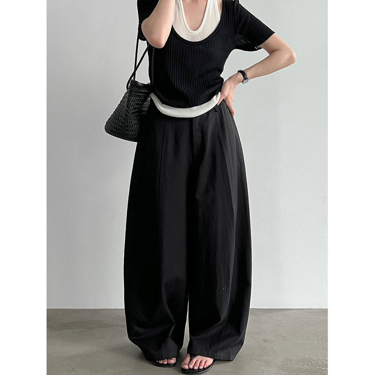 Flowing Wide-Leg Trousers