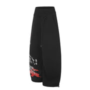 Graphic Print Wide-Leg Sweatpants