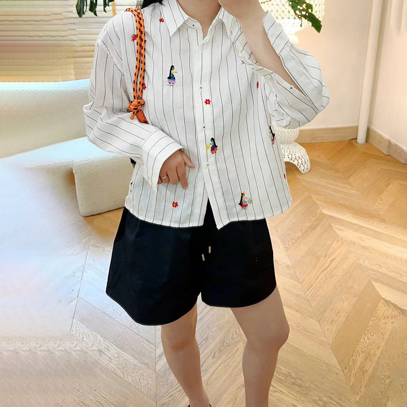 Illustrated Stripe Shirt
